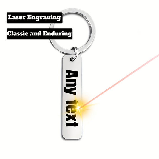 Custom Engraved Keychain - Personalized Name And Phone Number, Anti-Lost Double-Sided Design, Suitable for Events And Parties, Laser Engraved Custom Keychains
