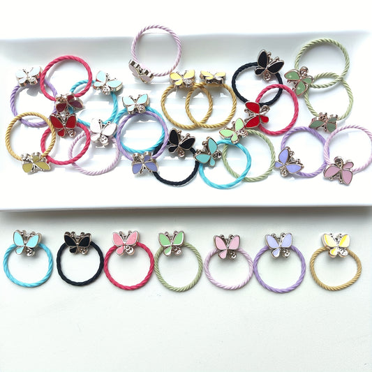 2/7/14pcs Butterfly Hair Ties for s - Cute Cartoon Butterfly Design, High Elasticity ABS Hair Bands, Vibrant Colorful Spring Summer Hair Accessories for Birthdays, Parties, Everyday Use, Butterfly Hair Accessories