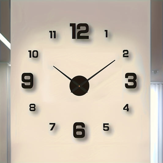 NONZHU Nordic Style Living Room Clock, DIY Acrylic Creative Clock Decoration, Simple Decoration Clock, Silent Wall Sticker Clock, Clock, Living Room and Bedroom Wall Sticker Creative Clock ((The Luminous Style Only Emits Light In Dark Environments)