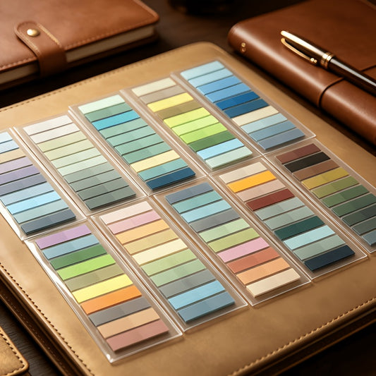 200 Sheets of 1 Style in Random Colors / 2000 Sheets of 10 Styles of PET Index Tabs, for Daily Office Page Dividers, Book Tabs, Student Markers, Category Labels, and File Index Labels