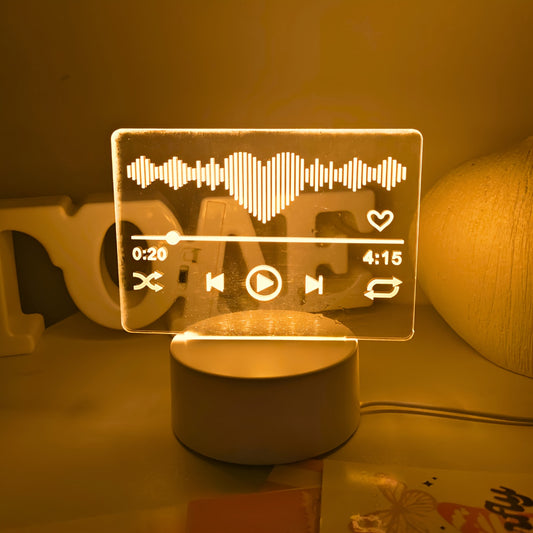 1pc Music Player Model 3D Night Light, Switch-controlled USB-powered, Warm Monochrome Lighting, Suitable for Decorating Bedrooms, Studies, Living Rooms, and Other Spaces. An Ideal Birthday or Holiday Gift for Family and Friends