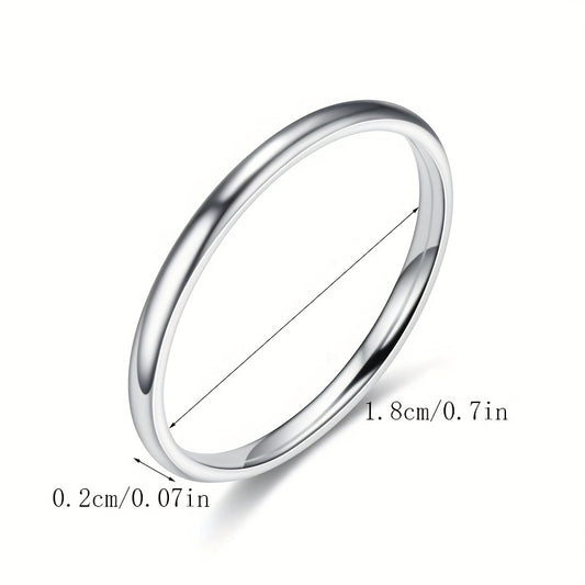1pc 2MM Smooth Spherical Ring, Easy And Fashionable, Comfortable to Wear, Great Gift