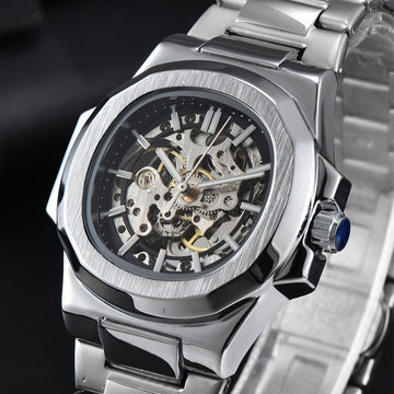 White Watchcase Black Dial