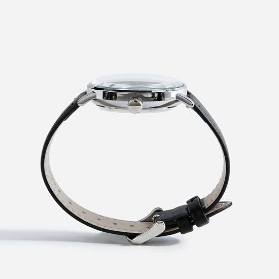 Minimalist Mechanical Watch Hat Glass Simple Dial Face Branded Wristwatch Hand Wind Movement Automatic Clock Unisex