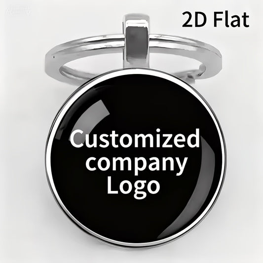 [Customized] 1-20pcs Customized Time Gem Glass Keychain, Can Customize LOGO, Family, Pet Photos, Etc. Suitable for Festival Celebrations, Parties, Company Event Gifts, Bulk Customization