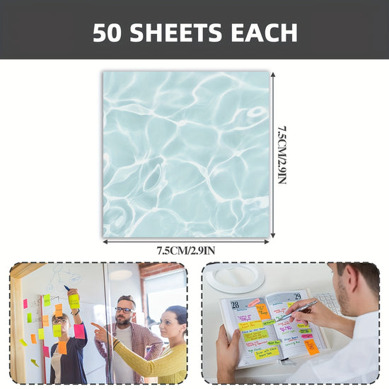 1pc/4pcs Sticky Notes 3x3 Cute and Beautiful Note Planner Notebook - Each Book has 50 Sheets - Desk Accessories for School, Office and Home - Ideal Gift for Teachers, Women and Colleagues