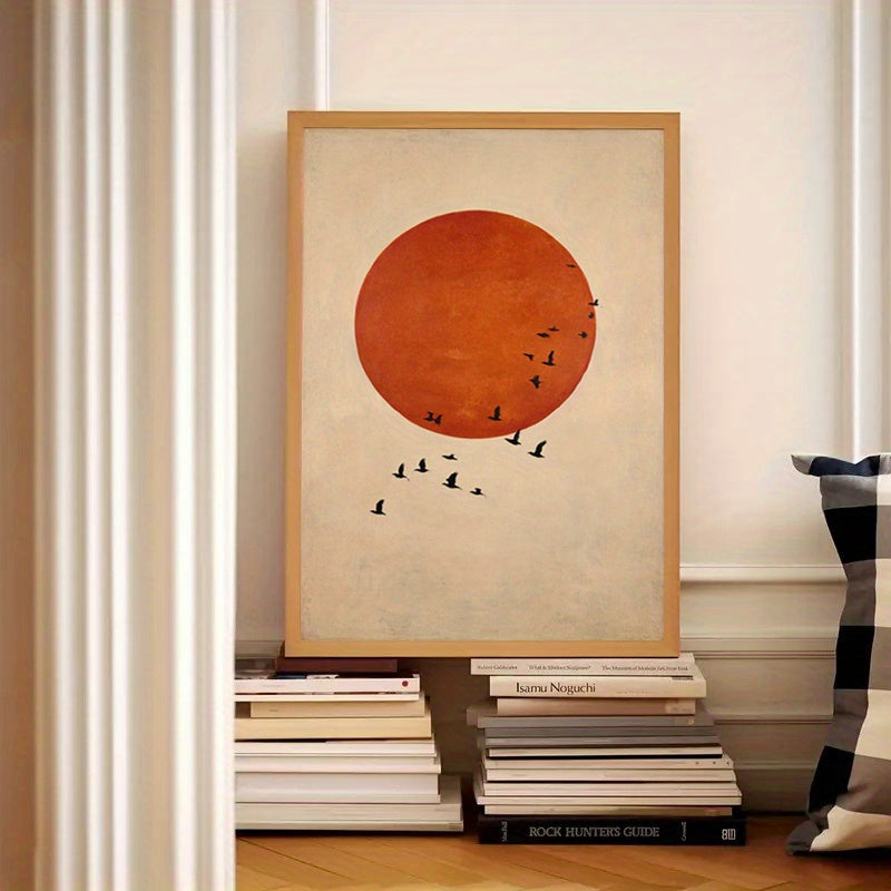 2D Flat, 2D Flat, 1pc Unframed Wall Art Inspired by Japanese Aesthetics, Featuring Spiritual Themes. This Canvas Print Serves As a Modern Decoration for Various Spaces Such As The Living Room, Bedroom, Home Office, Or Bathroom