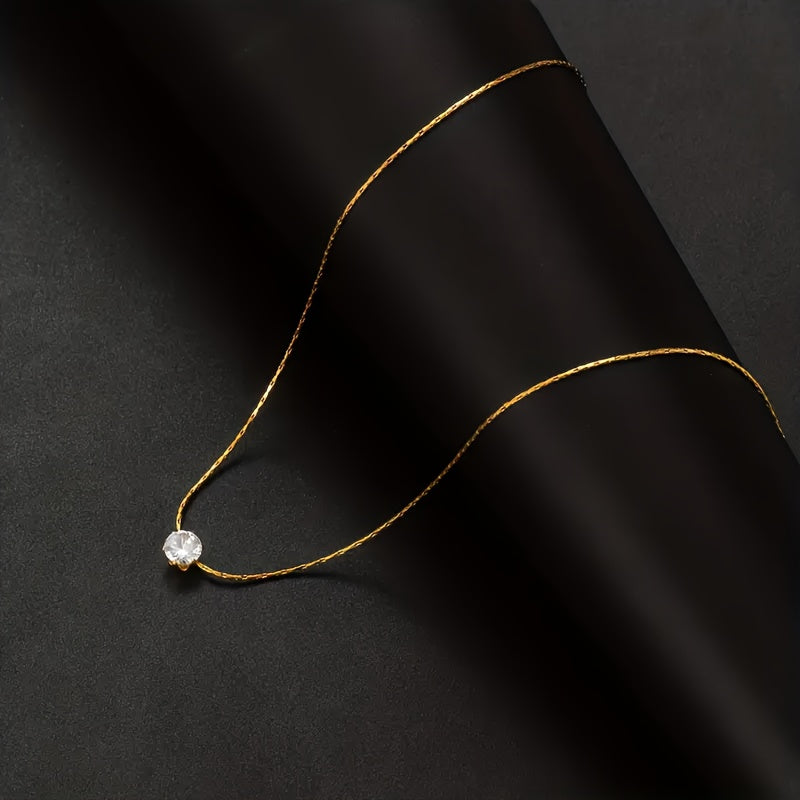 1pc Fashionable Sexy Synthetic Zirconia Pendant Necklace Gift for Girlfriend