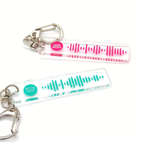 1pc Music Keychain Sound Wave Acrylic Keychains Accessories Cute Bag Pendant For Fans Gifts