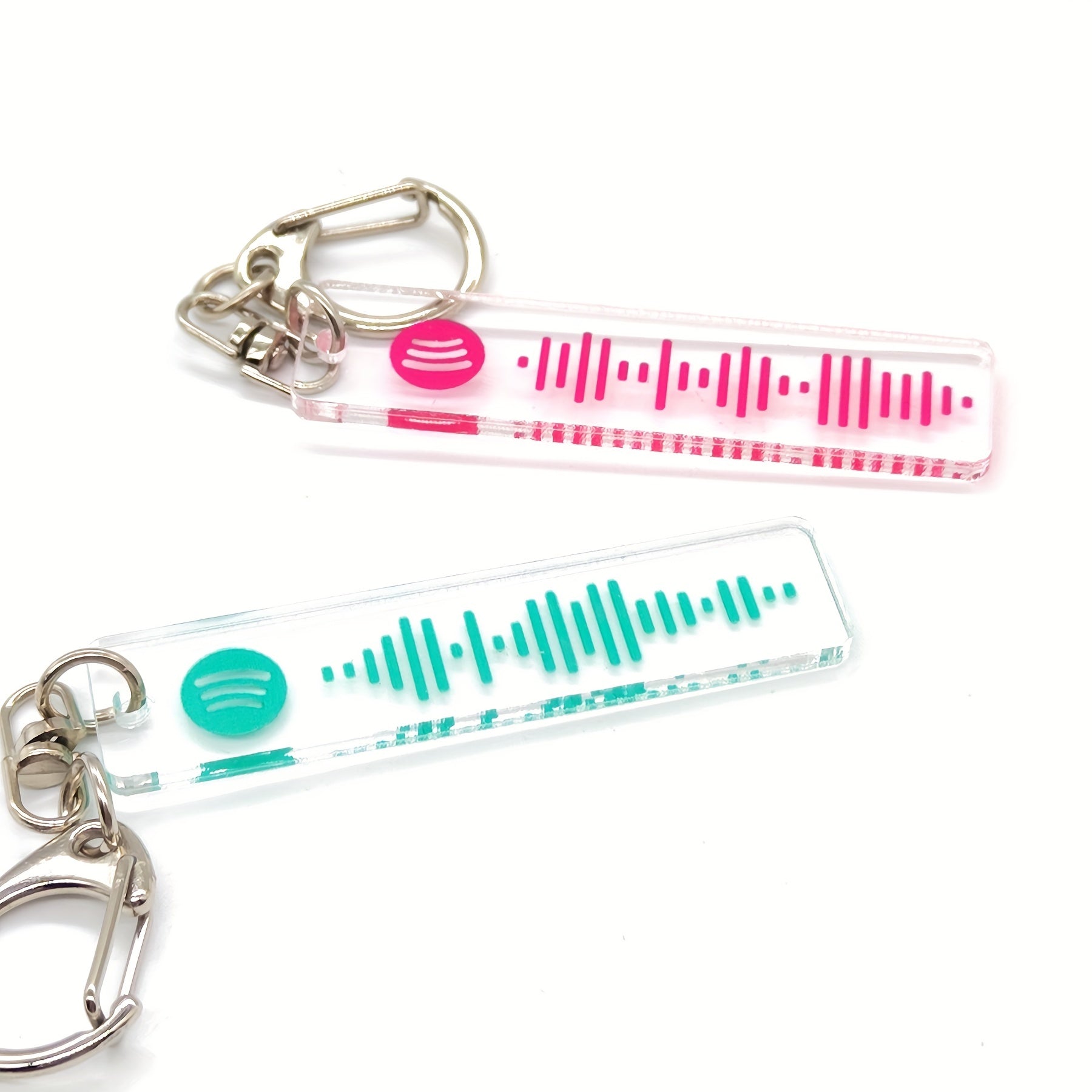 1pc Music Keychain Sound Wave Acrylic Keychains Accessories Cute Bag Pendant For Fans Gifts