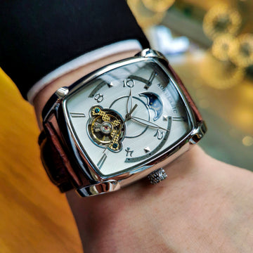 Brown With Silvery Shell And White Surface