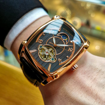Black Belt Rose Golden Shell Black Surface