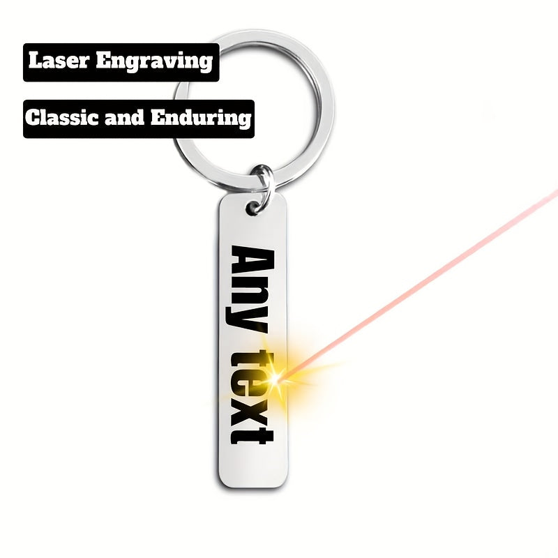 Custom Engraved Keychain - Personalized Name And Phone Number, Anti-Lost Double-Sided Design, Suitable for Events And Parties, Laser Engraved Custom Keychains