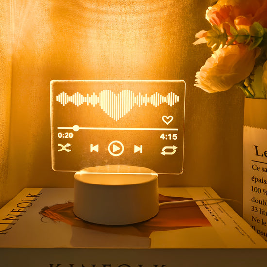 1pc Music Player Model 3D Night Light, Switch-controlled USB-powered, Warm Monochrome Lighting, Suitable for Decorating Bedrooms, Studies, Living Rooms, and Other Spaces. An Ideal Birthday or Holiday Gift for Family and Friends
