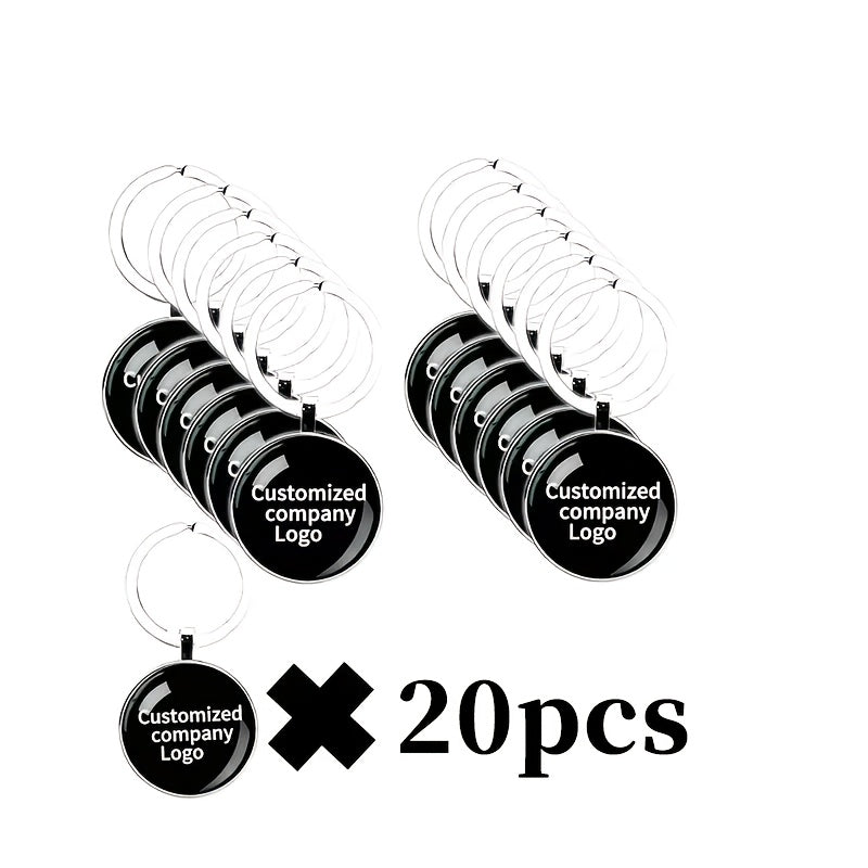 [Customized] 1-20pcs Customized Time Gem Glass Keychain, Can Customize LOGO, Family, Pet Photos, Etc. Suitable for Festival Celebrations, Parties, Company Event Gifts, Bulk Customization