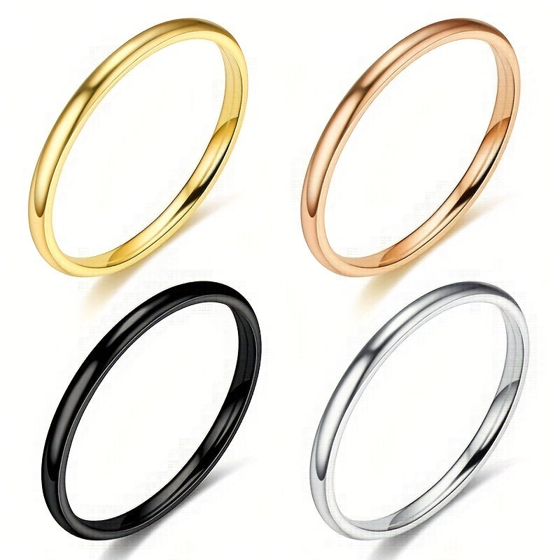 1pc 2MM Smooth Spherical Ring, Easy And Fashionable, Comfortable to Wear, Great Gift