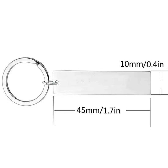 Hot Selling Family Individualized Couple Key Chain Safe Driving Black Stainless Steel Engraved Creative Key Chain