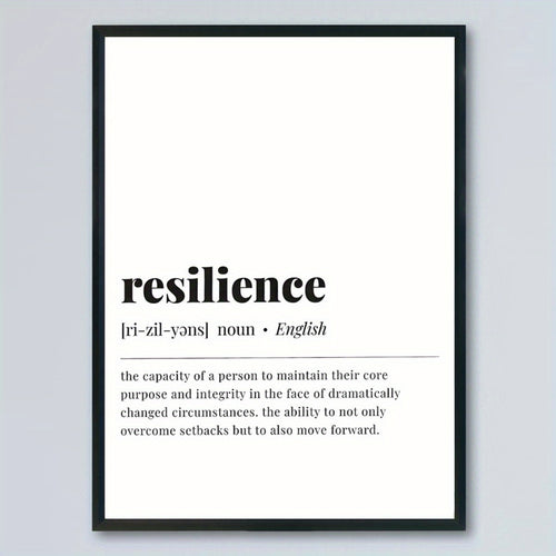 1pc Unframed Uplifting Ambiance, Inspirational Resilience Quote Canvas Poster, Canvas Wall Art, Poster Print, Artwork Wall Painting for Gifts, Bedroom, Office, Living Room, Cafe, Wall Decor, Home And Dormitory Decor Home New Year Decor