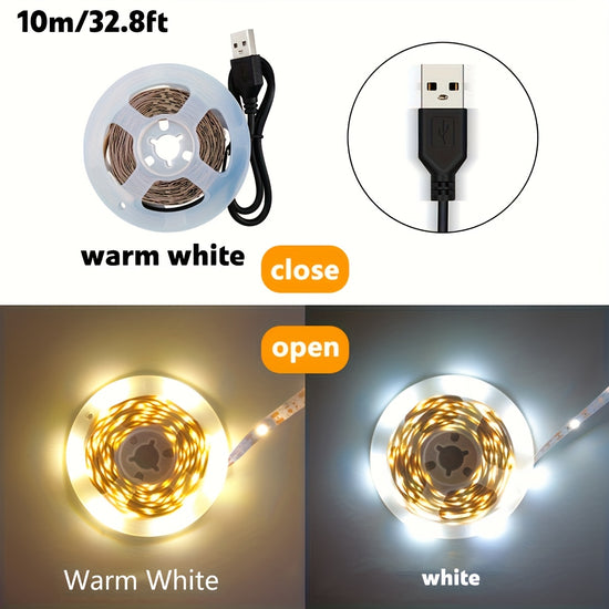 USB Powered LED Strip Lights, for Home Decoration, Bedroom Lighting, Room Arrangement, Bedside Ambiance Decor, Staircase Lighting, Suitable for Holiday Family, Parties, Indoor Display Cabinets, TV Background Lighting. Home Decor Lighting
