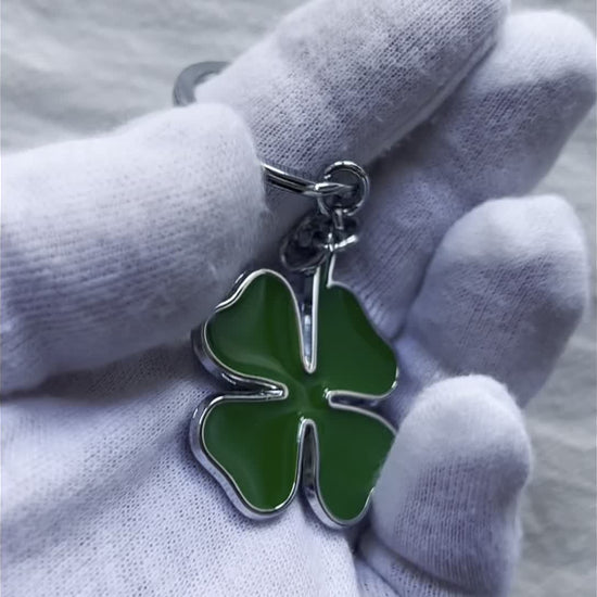 Stylish Green Four-Leaf Clover Keychain - Durable Zinc Alloy, Perfect for Car Keys & Accessories, Good Luck Charm, Keychain Accessory | Stylish Keychain | Durable Zinc Alloy