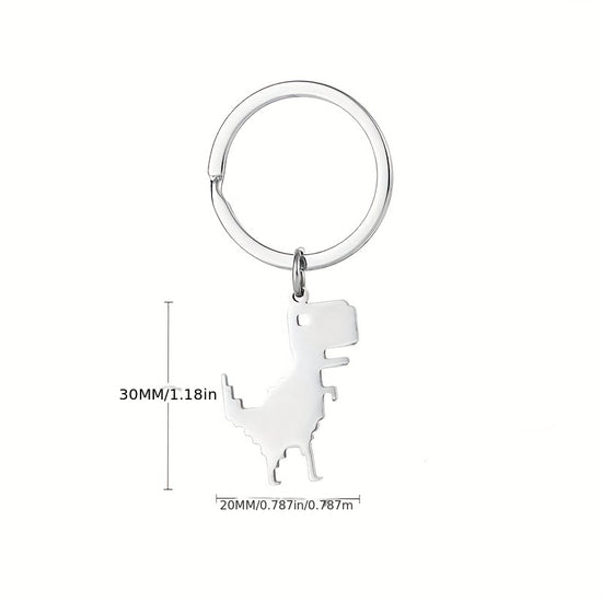 1pc 2pcs Personalized Pixel Dinosaur Keychain Valentine'S Day Couple Keychain Exquisite Pattern Keychain European And American Element Design Men And Women Family Keychain Suitable for Family Work Business Party Gathering