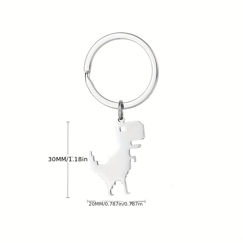 1pc 2pcs Personalized Pixel Dinosaur Keychain Valentine'S Day Couple Keychain Exquisite Pattern Keychain European And American Element Design Men And Women Family Keychain Suitable for Family Work Business Party Gathering