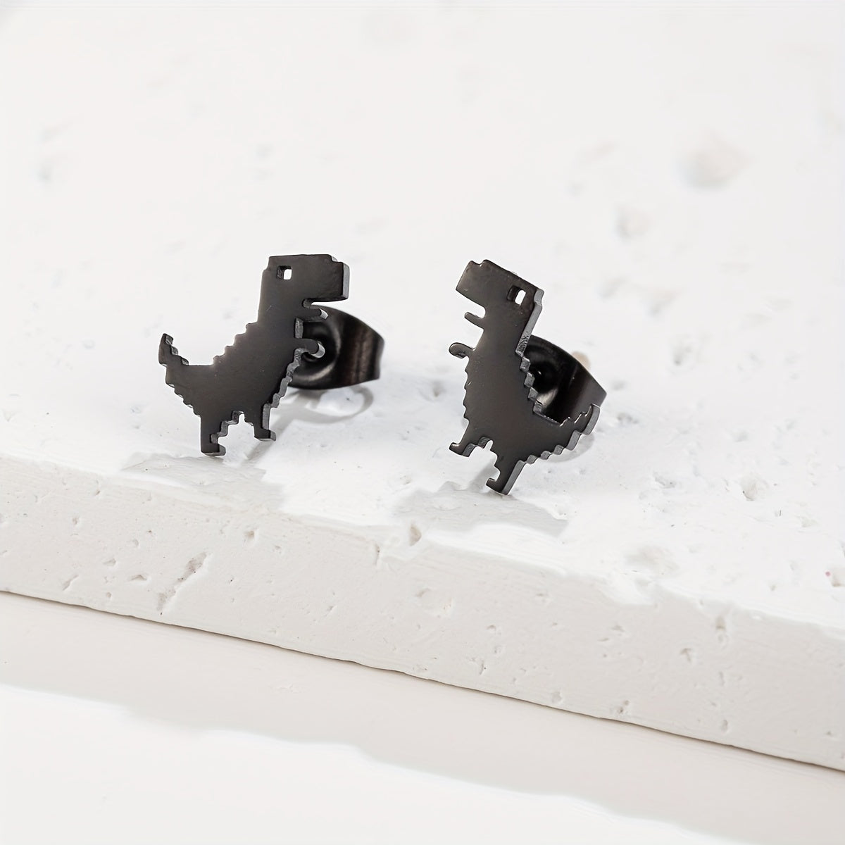 1-4 Pair New Fashion Minimalist Cute Female Stainless Steel Mini Dinosaur Stud Earrings for Jewelry Accessory Gifts