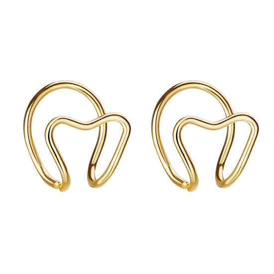 Small Heart-Shaped Clip-On Earrings, 2pcs/1 Pair, Creative, Well-Designed, High-End, Elegant, Simple, Exquisite, Suitable for Dates, Parties, Vacations, and Daily Wear, A Fashionable Earring Gift for Your Girlfriend