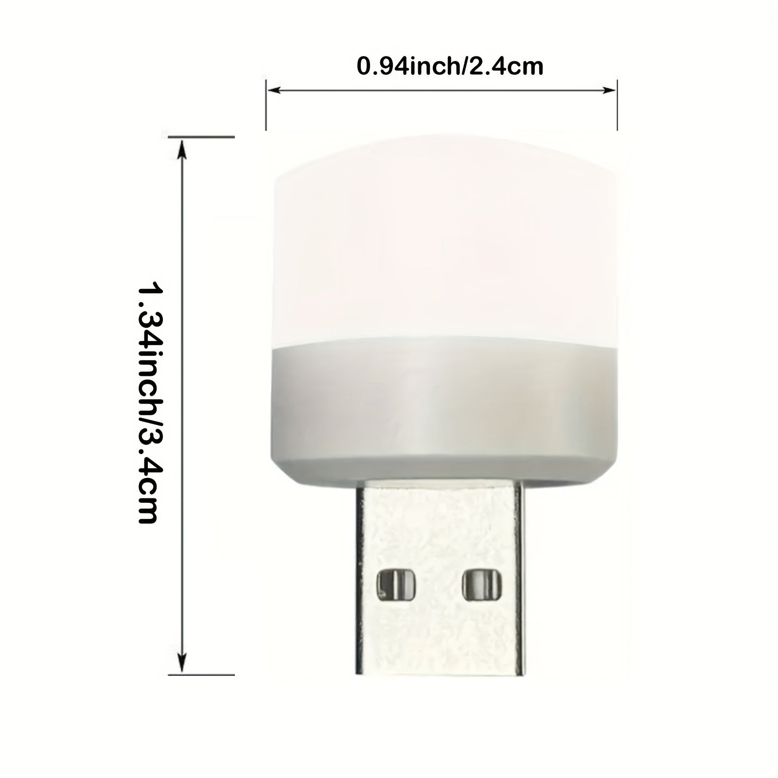 Mini USB Night Light with Warm White Color, Eye-Friendly Reading Lamp, USB Plug for Computer And Power Bank Charging, LED Night Light
