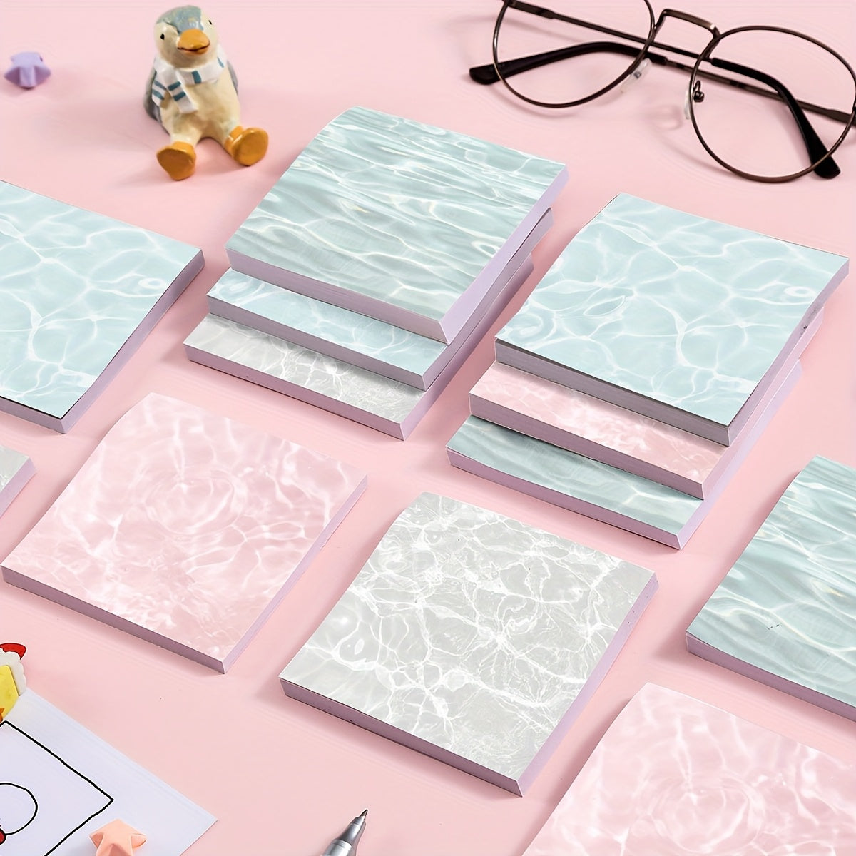 1pc/4pcs Sticky Notes 3x3 Cute and Beautiful Note Planner Notebook - Each Book has 50 Sheets - Desk Accessories for School, Office and Home - Ideal Gift for Teachers, Women and Colleagues