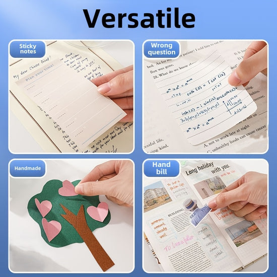 1pc Double-Sided Adhesive Tape, Scrapbook, Collage Album, School Stationery Supplies, Roller Tape, Art Tape, 360 Degree Rotating Double-Sided Tape