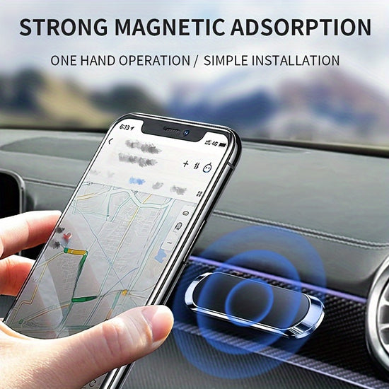 Hot Magnetic Mini Slotted Strip Paste Dashboard Mobile Bracket Strong Magnetic Car Phone Holder