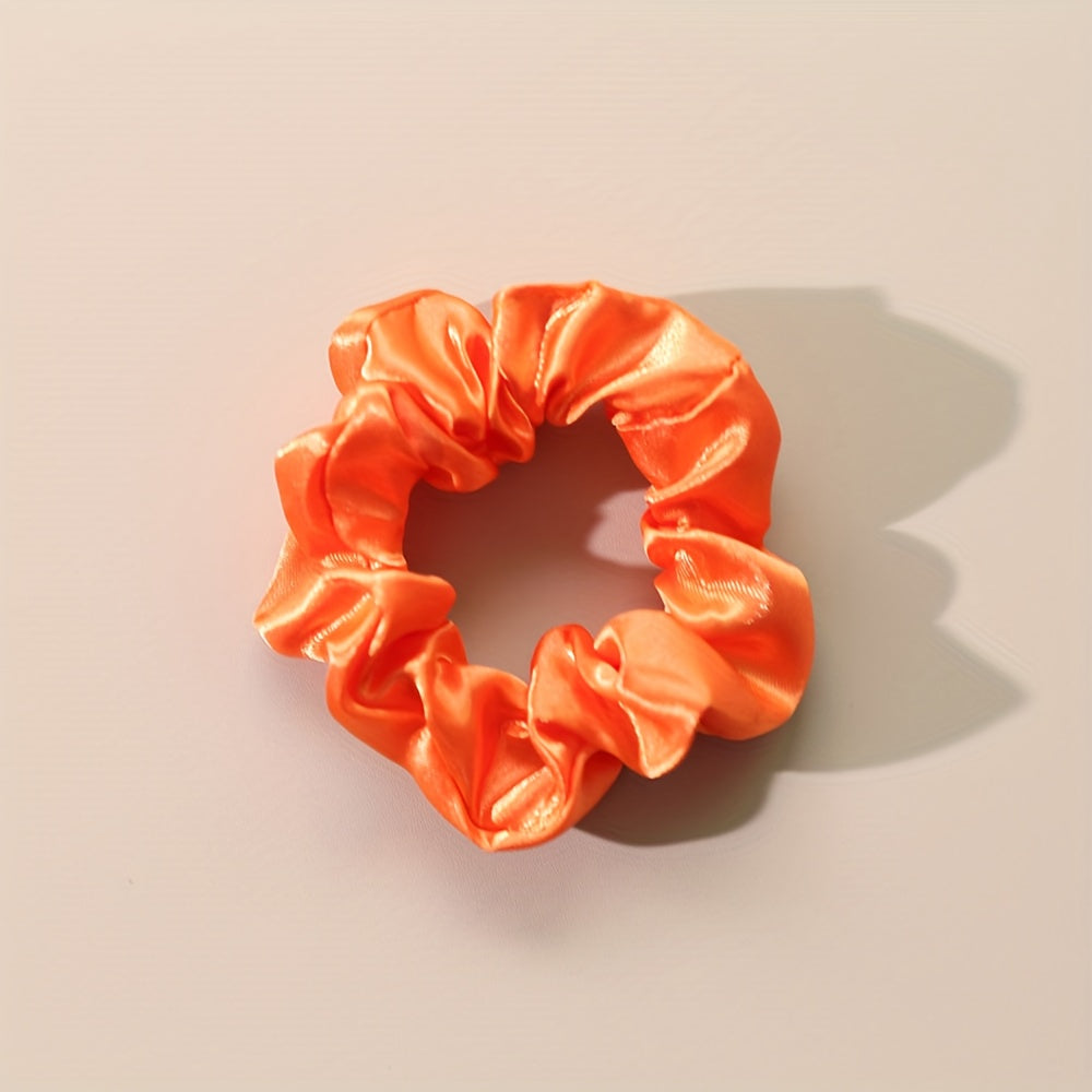 Cross-border Set Satin Elastic Hairband, Simple and Easy-matching French Hair Tie, Ponytail Hairband, Women's Hair Accessories