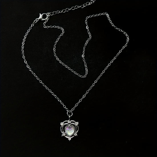 Moonstone Necklace Female New Trend Light Luxury Niche High-End Titanium Steel Sweet Clavicle Chain