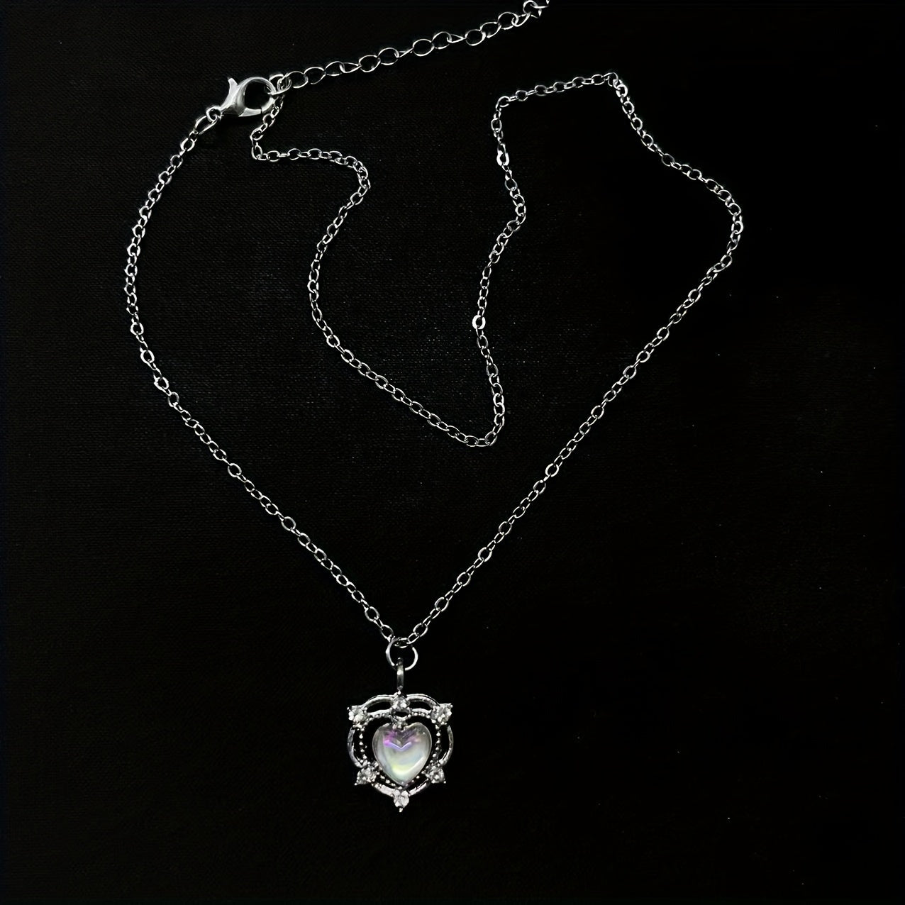 Moonstone Necklace Female New Trend Light Luxury Niche High-End Titanium Steel Sweet Clavicle Chain