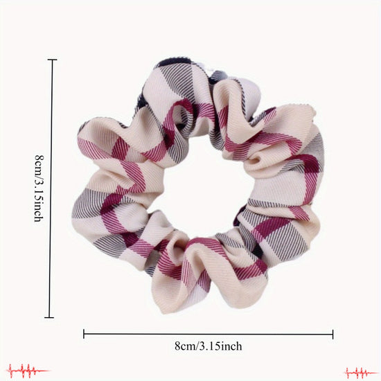 1 Check Hair Accessory Headband Dual Use Design Women's Elastic Hair Ties Fashion Practical Combined