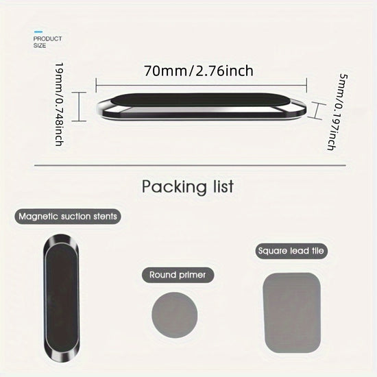 Hot Magnetic Mini Slotted Strip Paste Dashboard Mobile Bracket Strong Magnetic Car Phone Holder