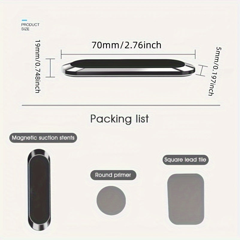 Hot Magnetic Mini Slotted Strip Paste Dashboard Mobile Bracket Strong Magnetic Car Phone Holder