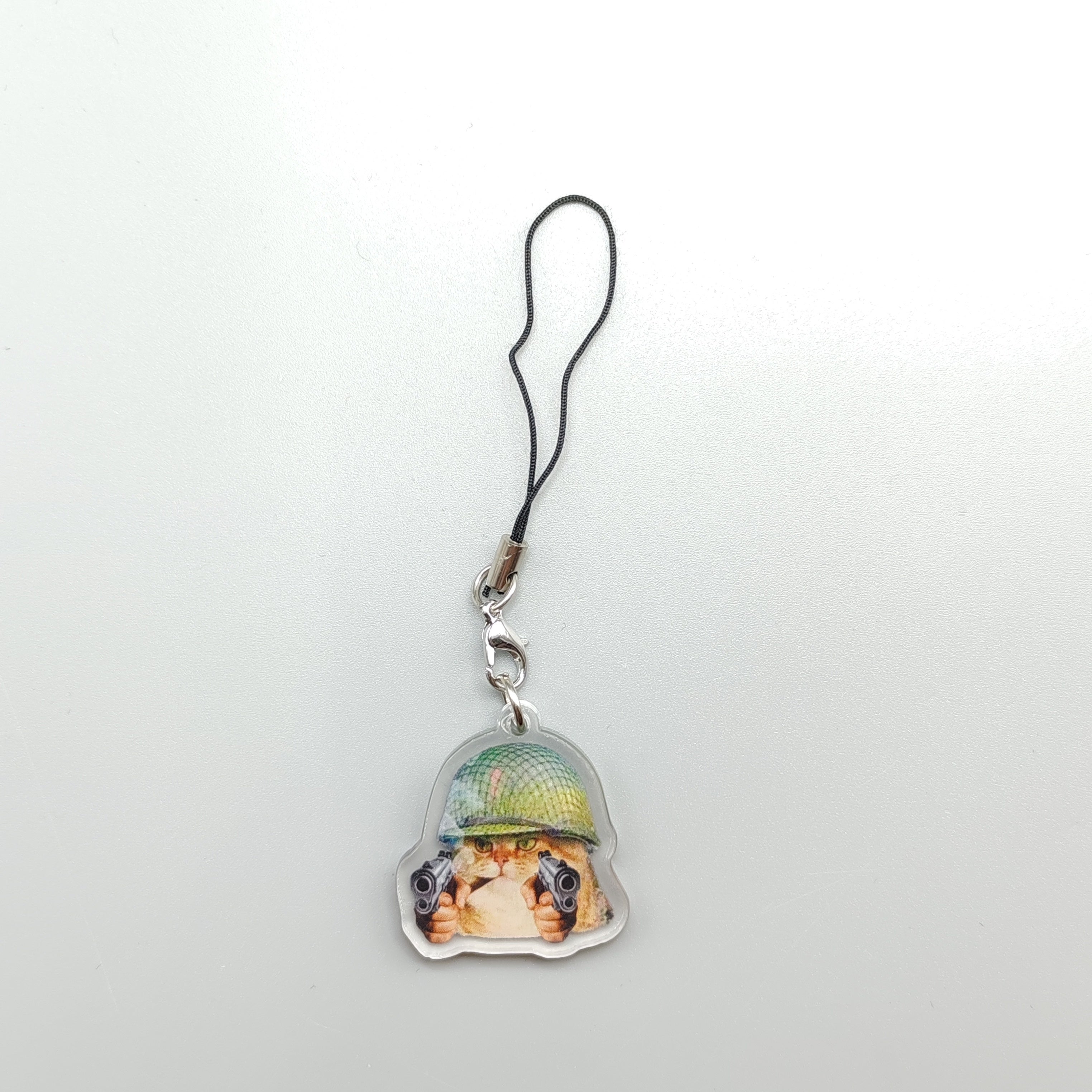 2D Flat, 2D Flat 1pc Key Chain Mobile Phone Charm Car pendant cute cat vomit meme dog with red mask meme black cat screaming meme cat in war meme gift for friend
