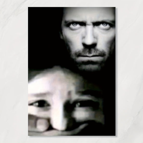[2D Flat] 1pc of House MD Film Poster Canvas Wall Decoration - Featuring Hugh Laurie in The Role of Dr. House, This Frameless Decor Showcases a Striking Close-Up. The Poster Measures 30.48X45.72 cm, Making It an Ideal Gift for Fans of House M.D. for T