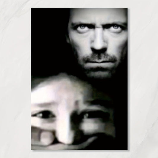 [2D Flat] 1pc of House MD Film Poster Canvas Wall Decoration - Featuring Hugh Laurie in The Role of Dr. House, This Frameless Decor Showcases a Striking Close-Up. The Poster Measures 30.48X45.72 cm, Making It an Ideal Gift for Fans of House M.D. for T