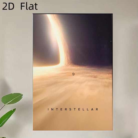 2D Flat, a Frameless Multi-size Canvas Painting, Interstellar Minimalist Poster _ Christopher Nolan _ Interstellar Merchandise _ Space Art _ Giant, 2D Flat