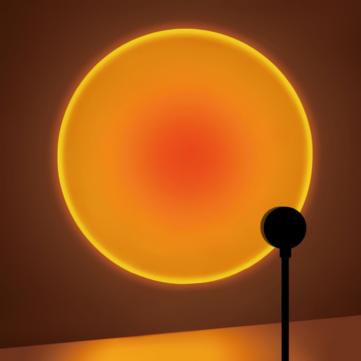 Sunset Projection Lamp, Home Decor Ambient Light, Sunset Red Decorative Light, Romantic Sunset Orange Light and Shadow Effect, USB Night Light, Multi-Angle Rotatable and Adjustable, LED Lighting, Suitable for Home Living Room, Bedside, and Bedroom