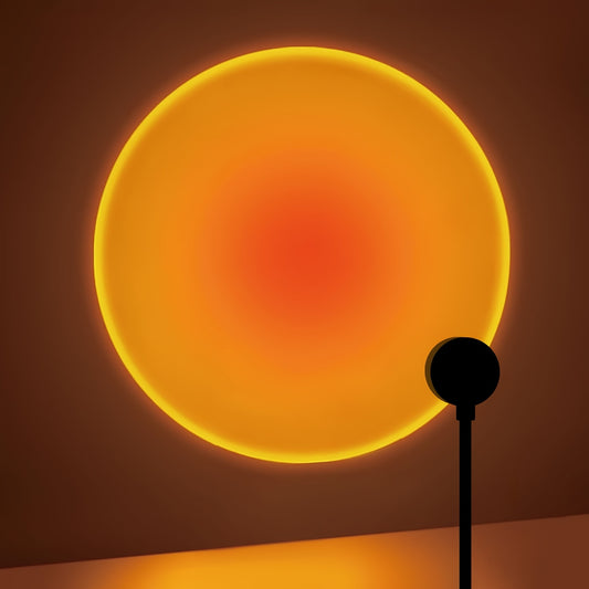 Sunset Projection Lamp, Home Decor Ambient Light, Sunset Red Decorative Light, Romantic Sunset Orange Light and Shadow Effect, USB Night Light, Multi-Angle Rotatable and Adjustable, LED Lighting, Suitable for Home Living Room, Bedside, and Bedroom