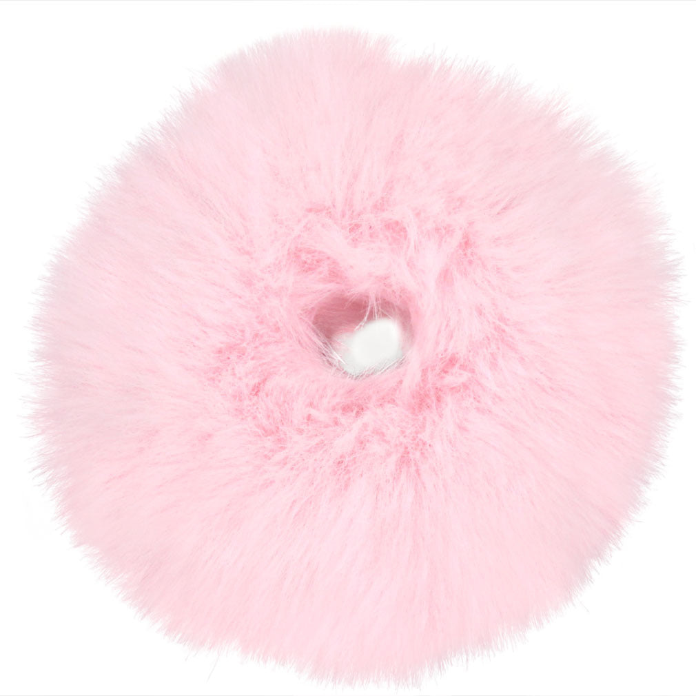 1pc Elegant Fluffy Faux Fur Hair Tie - Soft Plush Elastic Hair Band in Pink, Cream, White, Black, and Light Blue for Women, Cute Hair Accessorie