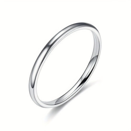 1pc 2MM Smooth Spherical Ring, Easy And Fashionable, Comfortable to Wear, Great Gift