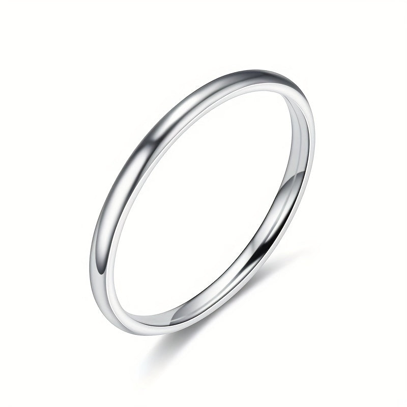1pc 2MM Smooth Spherical Ring, Easy And Fashionable, Comfortable to Wear, Great Gift