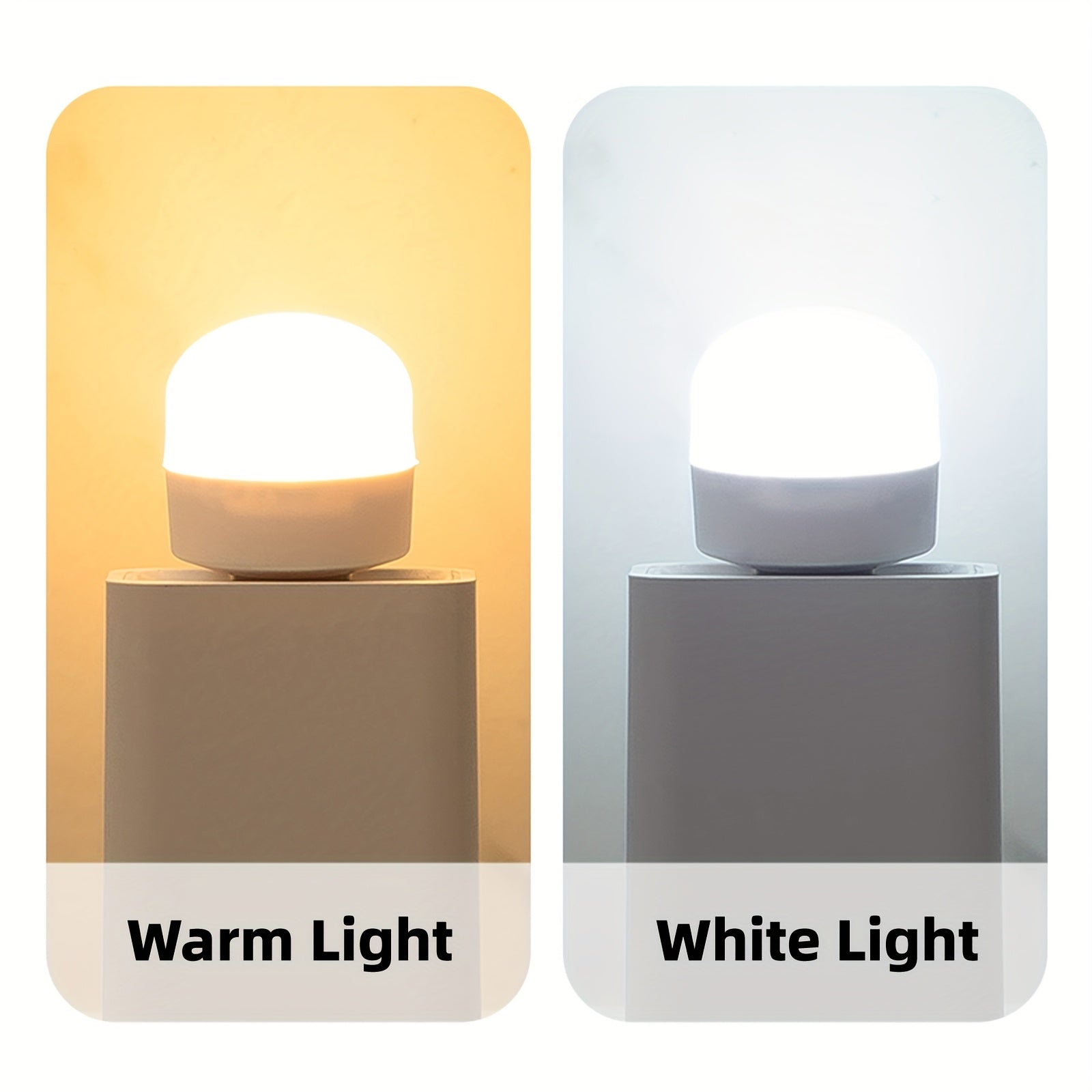 Mini USB Night Light with Warm White Color, Eye-Friendly Reading Lamp, USB Plug for Computer And Power Bank Charging, LED Night Light