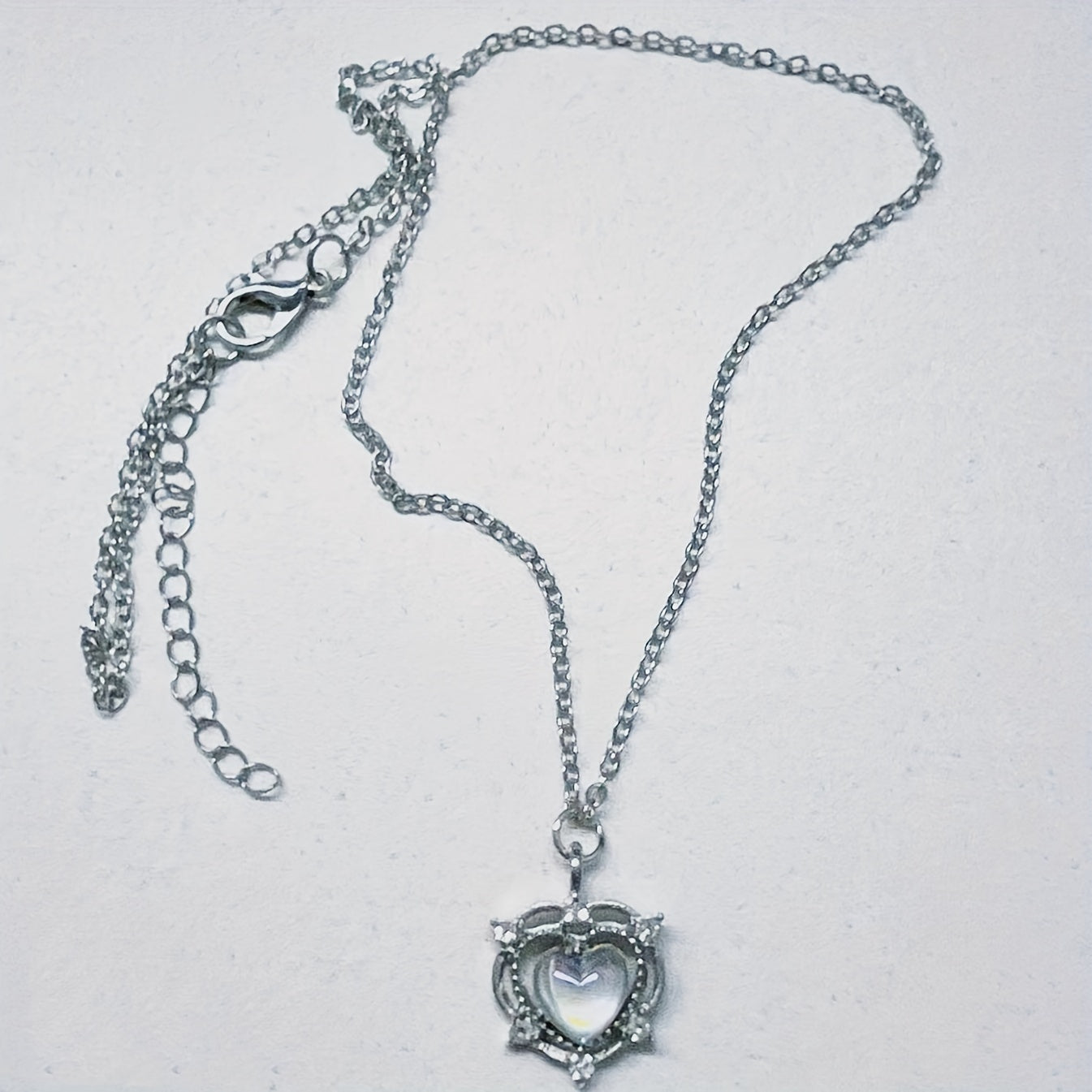 Moonstone Necklace Female New Trend Light Luxury Niche High-End Titanium Steel Sweet Clavicle Chain