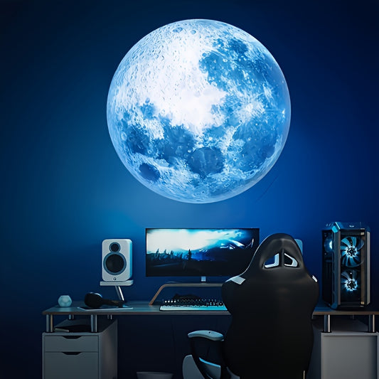 Starry Sky Projection Lamp, USB Powered, 360° Rotatable, Moon Lamp with Yellow, White, and Blue Slides, Bedroom Ceiling Decor Light, Proposal and Wedding Background Ambient Light, Portable Photo Prop, Perfect Essential Gift for 13 Holidays